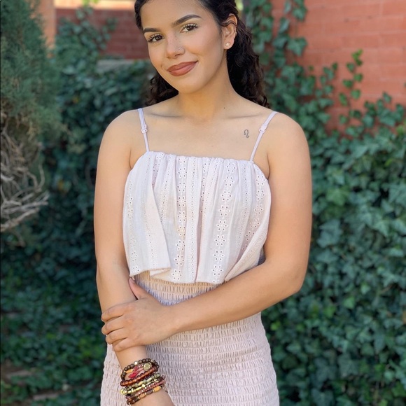 Pink Spaghetti Strap Body Control Ruched Mini Dress NWT - Picture 8 of 10